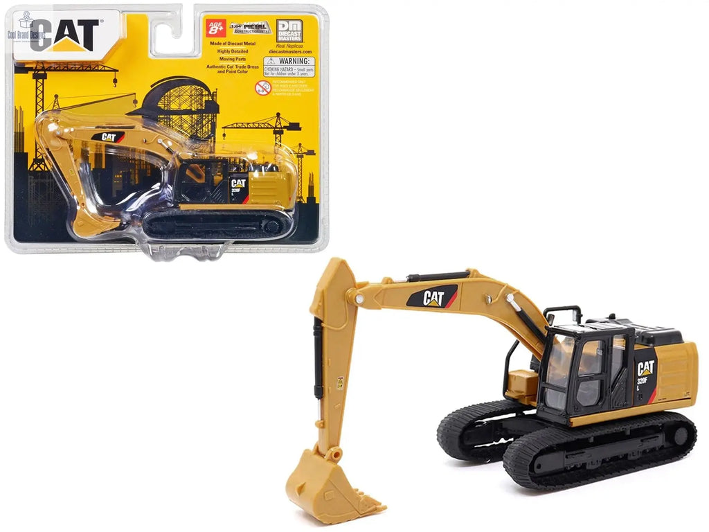 CAT Caterpillar 320F L Hydraulic Excavator Yellow and Black 1/64 Diecast Model by Diecast Masters - Cool Brand Designs