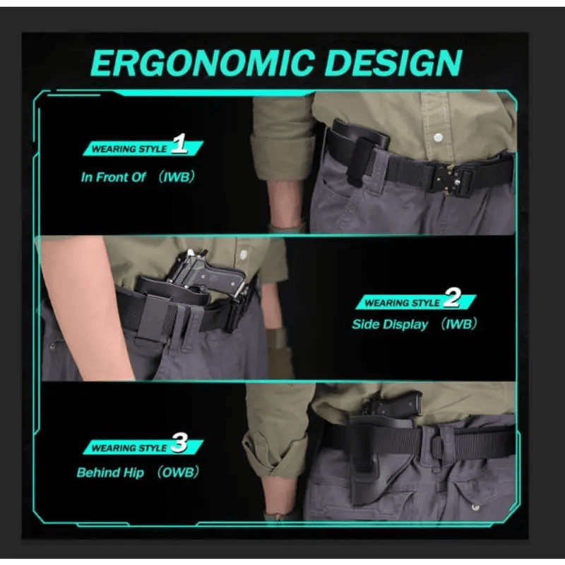 Classic IWB Concealed Carry Holster With Buckle For All-day Wear - Cool Brand Designs