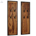 Coat Racks 2 pcs Solid Acacia Wood - Cool Brand Designs