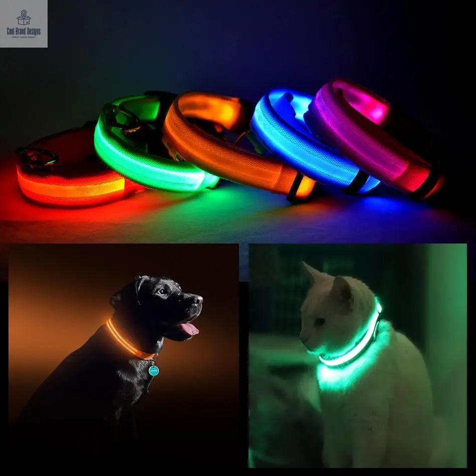 Color: BLUE,Size: SMALL - LED PET Safety Halo Style Collar - Cool Brand Designs