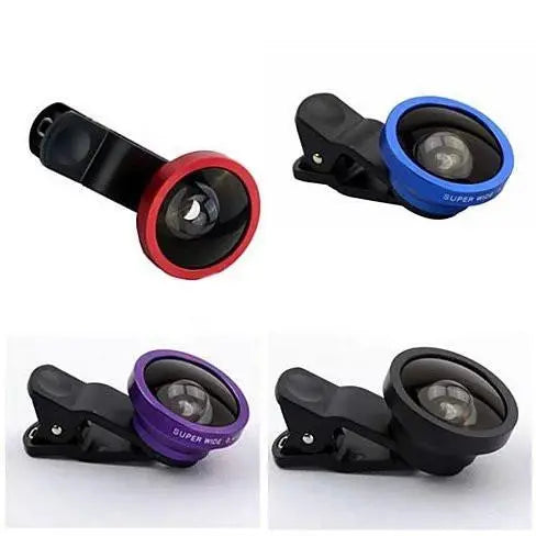 Color: Purple - SUPER WIDE Clip and Snap Lens for iPhone and any Smartphone Cool Brand Designs