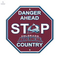 Colorado Avalanche Sign 12x12 Plastic Stop Style CO - Cool Brand Designs