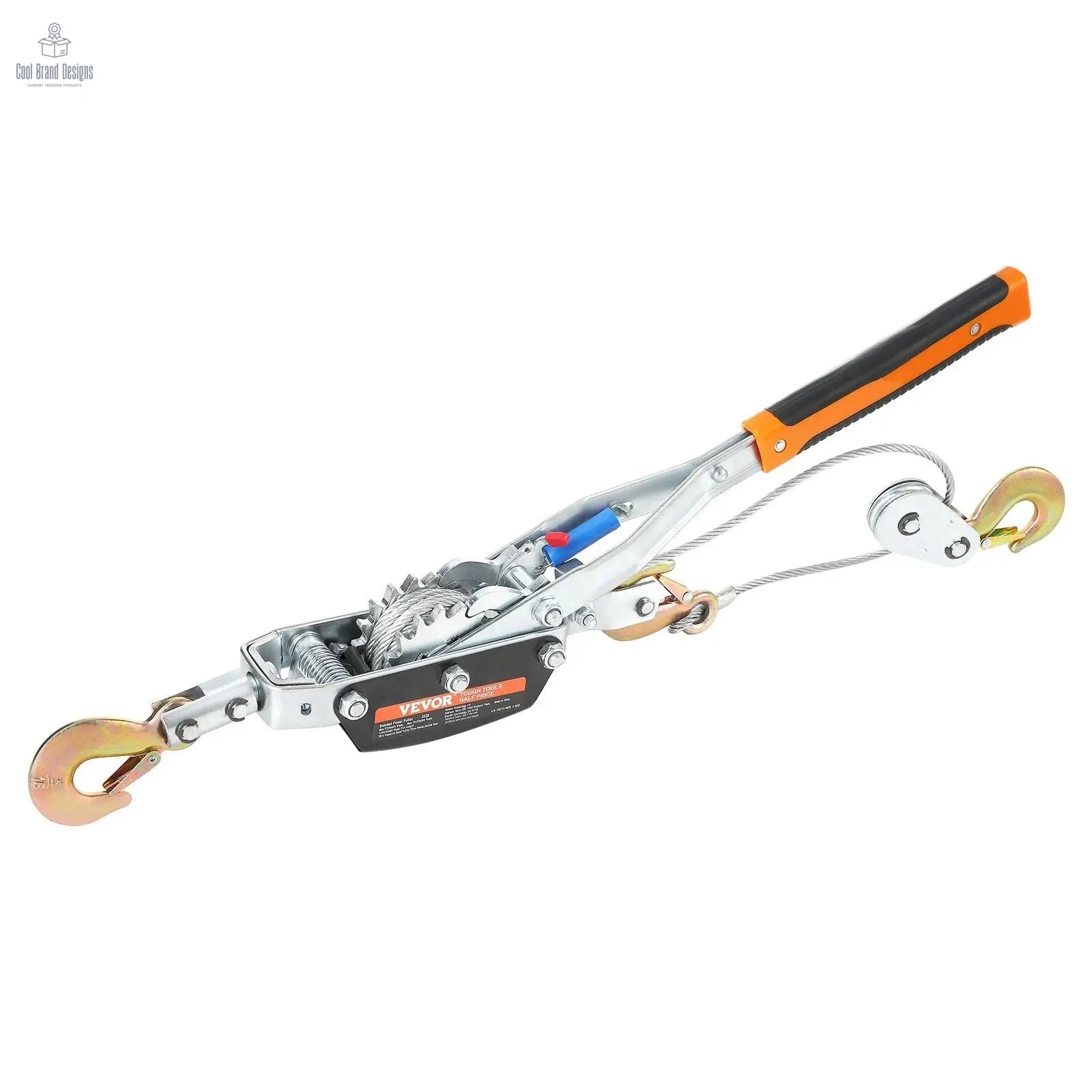 Come Along Winch, 5 Ton (11,023 lbs) Pulling Capacity, 11.5 ft Steel Cable, 3 Hooks, Heavy Duty Ratchet Power Puller Tool with Dual Gears, Automotive Hoist Cable Puller Ideal for Vehicle Rescue VEVOR