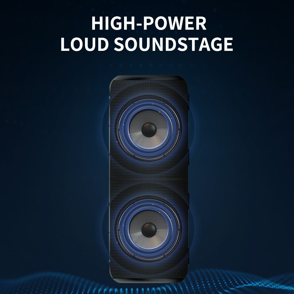 Cyboris S10 2 in 1 Portable Splittable Bluetooth Speaker, Waterproof Split Wireless Speaker Bluetooth V5.3 with 20W Loud Stereo Sound, 24H Playtime, True Wireless Pairing for Home, Outdoor or Travel - Cool Brand Designs