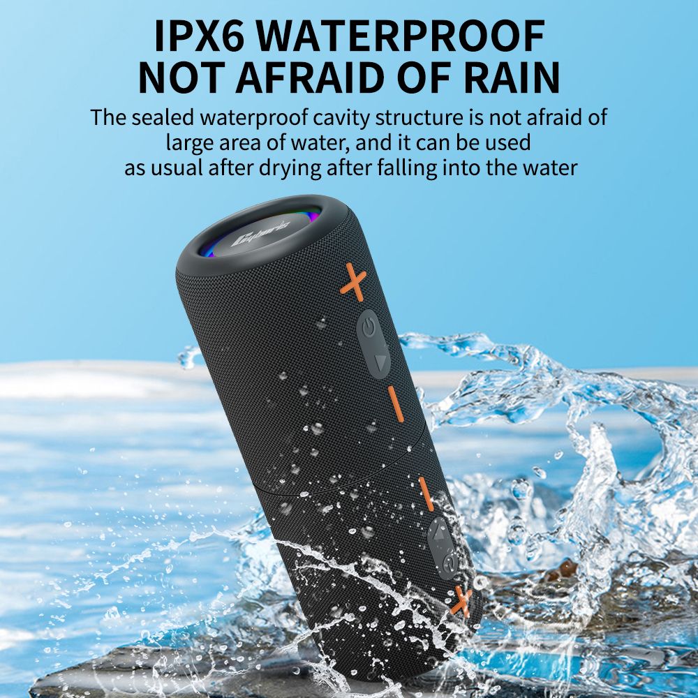 Cyboris S10 2 in 1 Portable Splittable Bluetooth Speaker, Waterproof Split Wireless Speaker Bluetooth V5.3 with 20W Loud Stereo Sound, 24H Playtime, True Wireless Pairing for Home, Outdoor or Travel - Cool Brand Designs