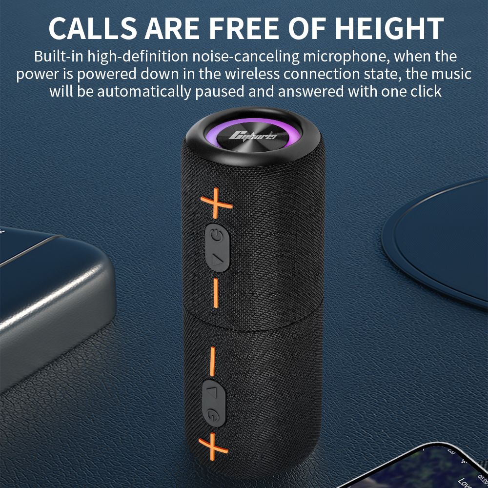 Cyboris S10 2 in 1 Portable Splittable Bluetooth Speaker, Waterproof Split Wireless Speaker Bluetooth V5.3 with 20W Loud Stereo Sound, 24H Playtime, True Wireless Pairing for Home, Outdoor or Travel - Cool Brand Designs
