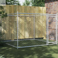 Dog Cage with Door Gray 6.6'x6.6'x4.9' Galvanized Steel - Cool Brand Designs