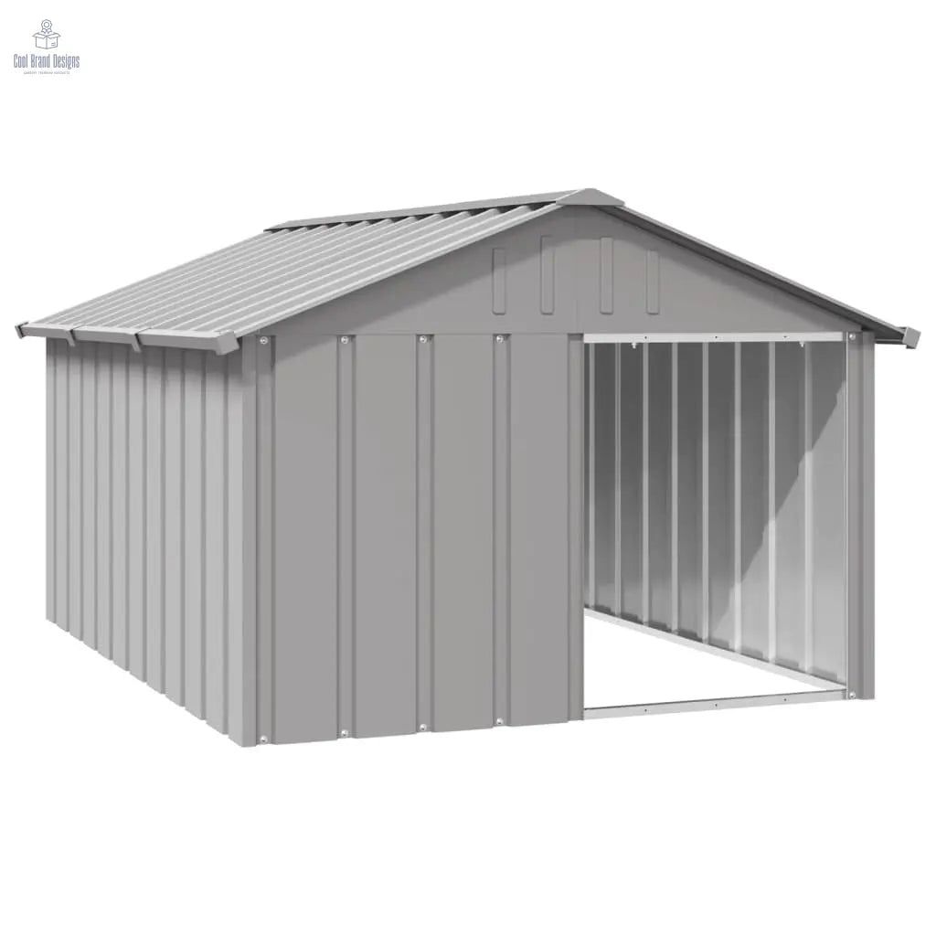Dog House Gray 45.9"x60.2"x32.1" Galvanized Steel - Cool Brand Designs