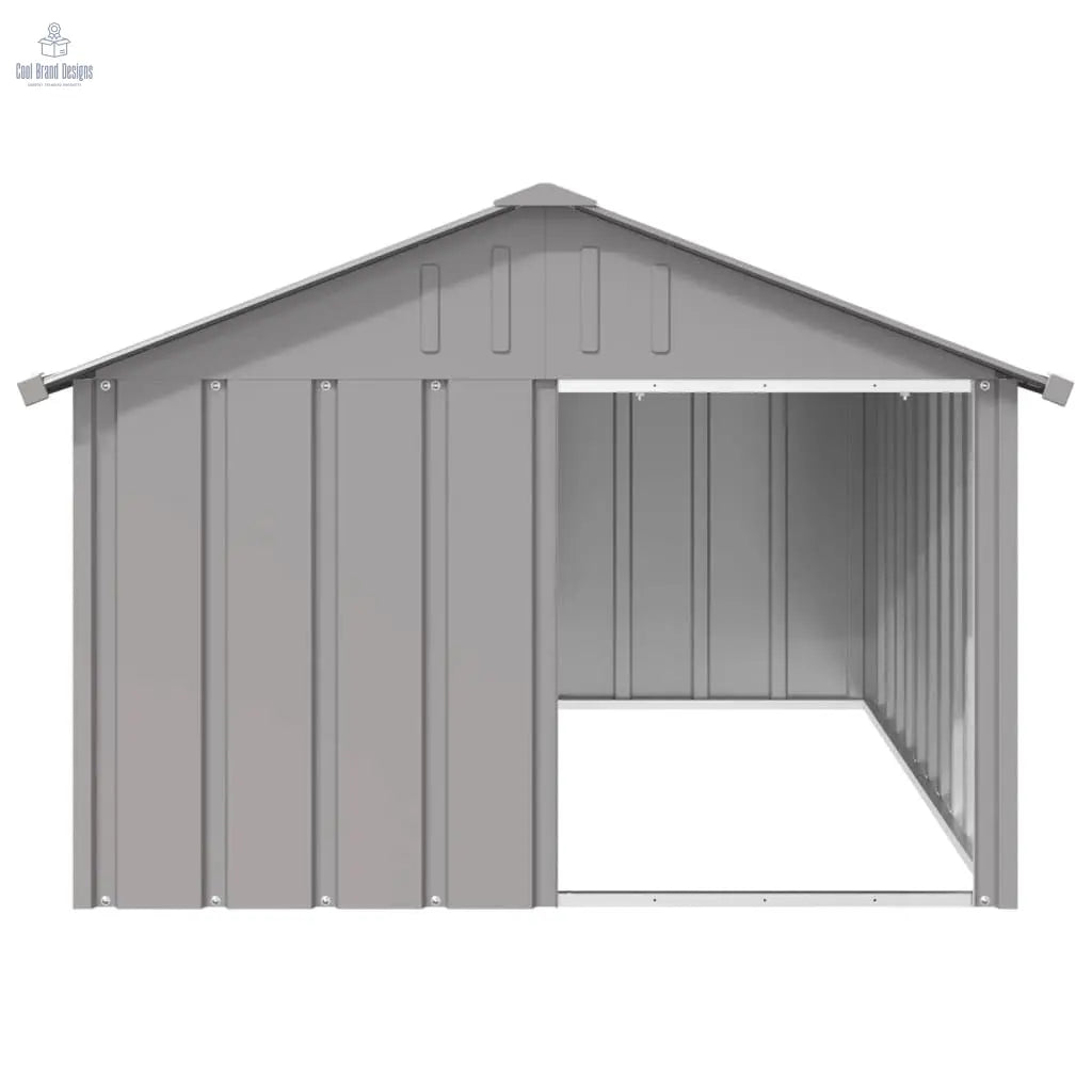 Dog House Gray 45.9"x60.2"x32.1" Galvanized Steel - Cool Brand Designs