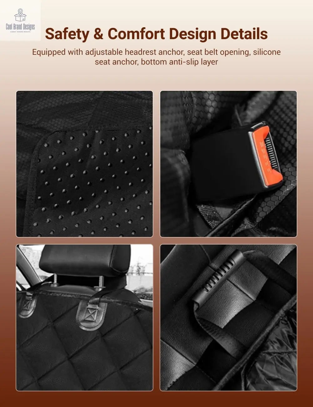 Dog Seat Cover With Double Zipper for Model 3/Y/S/X/Cybertruck - Cool Brand Designs