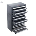 Drill Bit Dispenser Cabinet, 3 Pieces Three - Drawer for 1/16" to 1/2" & Letter Sizes A to Z, Five - Drawer Drill Bit Organizer for Wire Gauge Sizes 1 to 60, Stackable for Drill Bit Storage - Cool Brand Designs