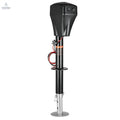 Electric Trailer Jack, 5000 lbs, Heavy Duty RV Electric Power Tongue Jack with 2 Way Connector, Manual Crank Handle & Weatherproof Jack Cover, 10" - 28.3" Lift, for RVs, Trailers & Campers, Black - Cool Brand Designs