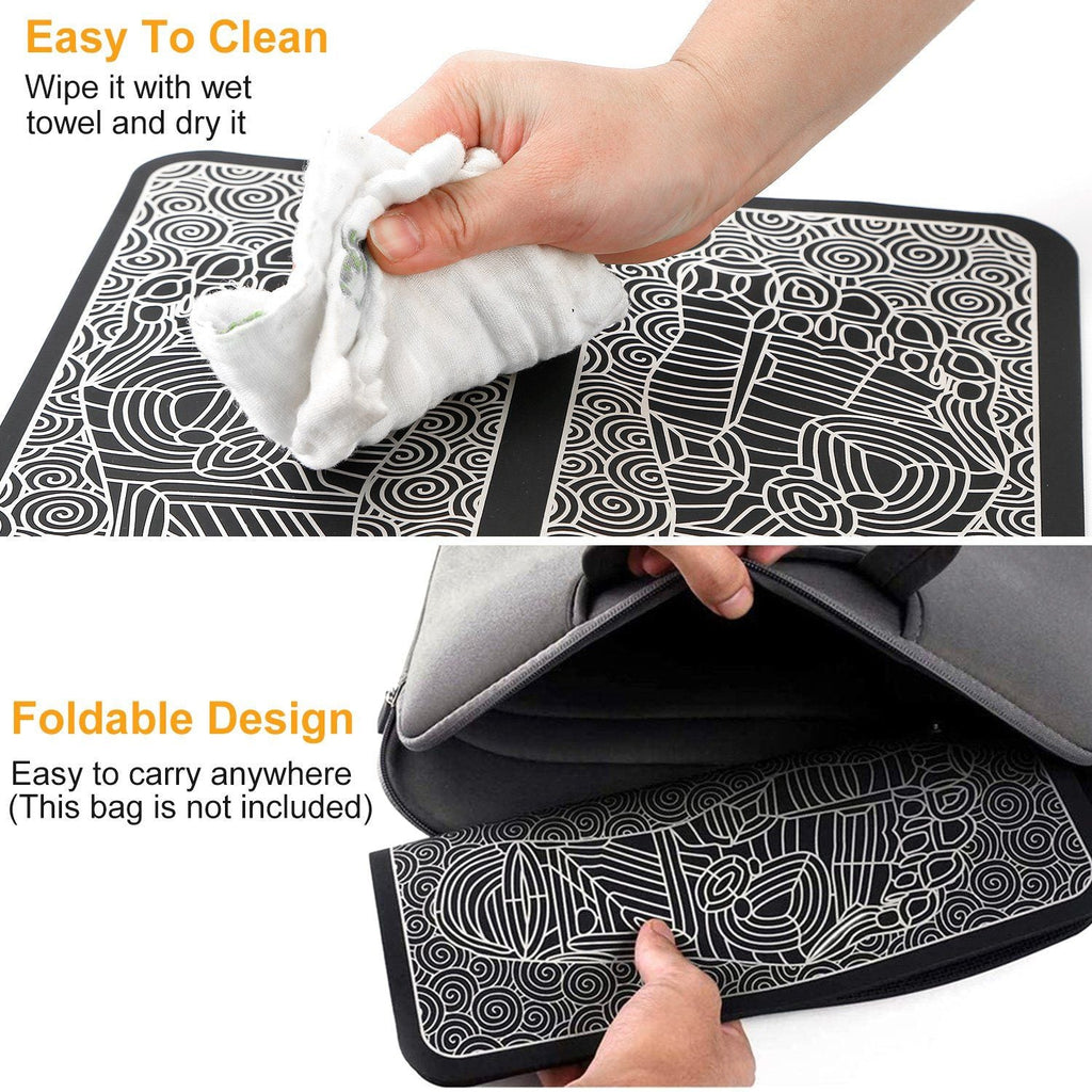 EMS Foot Massage Pad Electric Stimulator Massager Unit Leg Reshaping Muscle Pain Relax Foldable Massage Mat - Cool Brand Designs