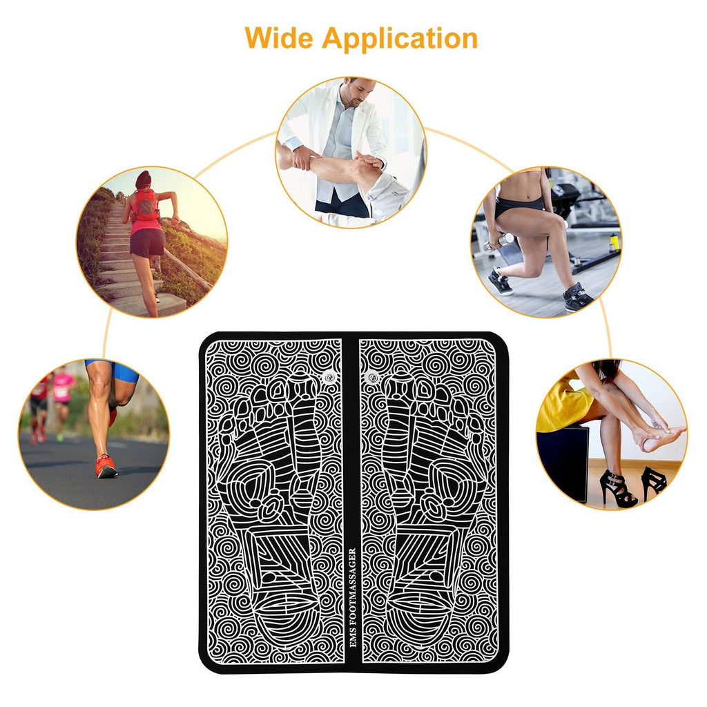 EMS Foot Massage Pad Electric Stimulator Massager Unit Leg Reshaping Muscle Pain Relax Foldable Massage Mat - Cool Brand Designs