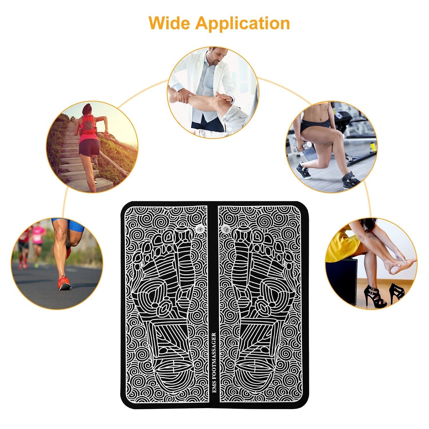 EMS Foot Massage Pad Electric Stimulator Massager Unit Leg Reshaping Muscle Pain Relax Foldable Massage Mat - Cool Brand Designs