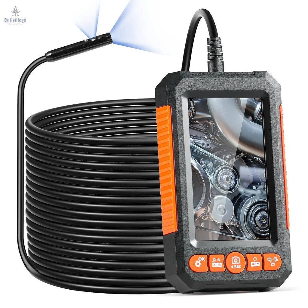 Endoscope Camera with Light, Dual Lens Borescope with 49.2FT Semi - Rigid Cable - Cool Brand Designs