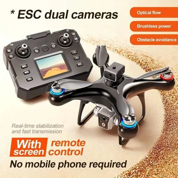 Equipped With Screen Display Remote Control+Sd Card+Card Reader+Handbag, RC Remote-Controlled Airplane, Quadcopter Electrically Adjustable Dual Cameras, Capable Cool Brand Designs