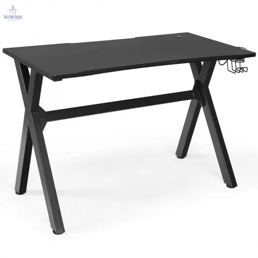 Ergonomic Gaming Desk with Mousepad and Cup Headphone Holder - Cool Brand Designs