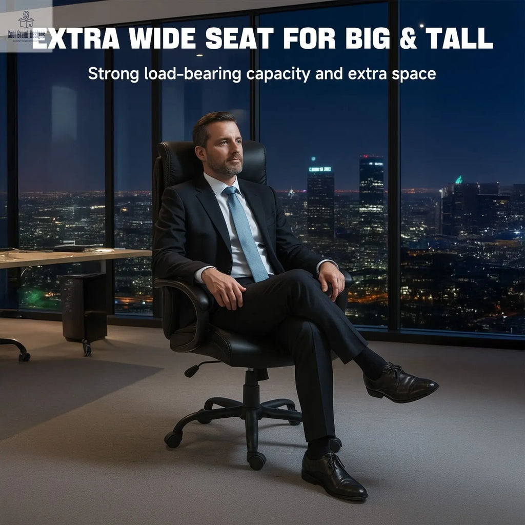 Ergonomic Upholstered Swivel Office Executive Chair with Extra Padding 9131HJ - Cool Brand Designs