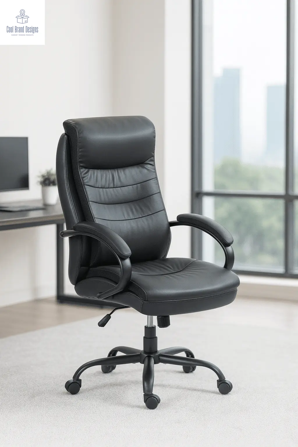 Ergonomic Upholstered Swivel Office Executive Chair with Extra Padding 9131HJ - Cool Brand Designs