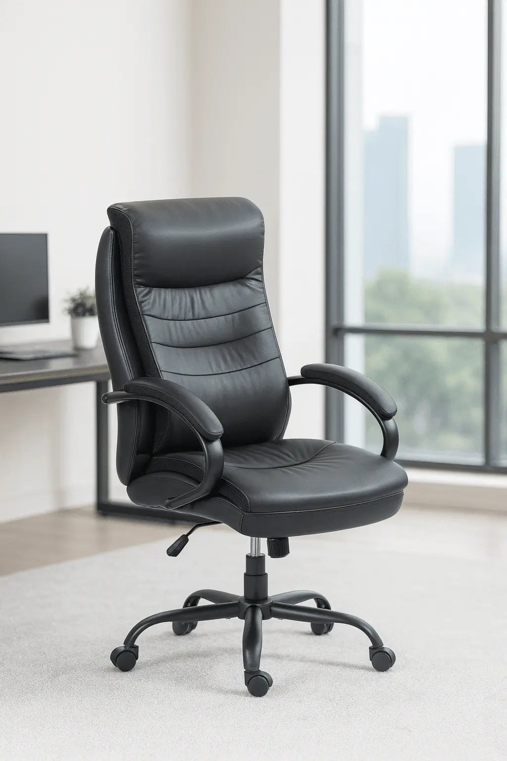 Ergonomic Upholstered Swivel Office Executive Chair with Extra Padding 9131HJ - Cool Brand Designs