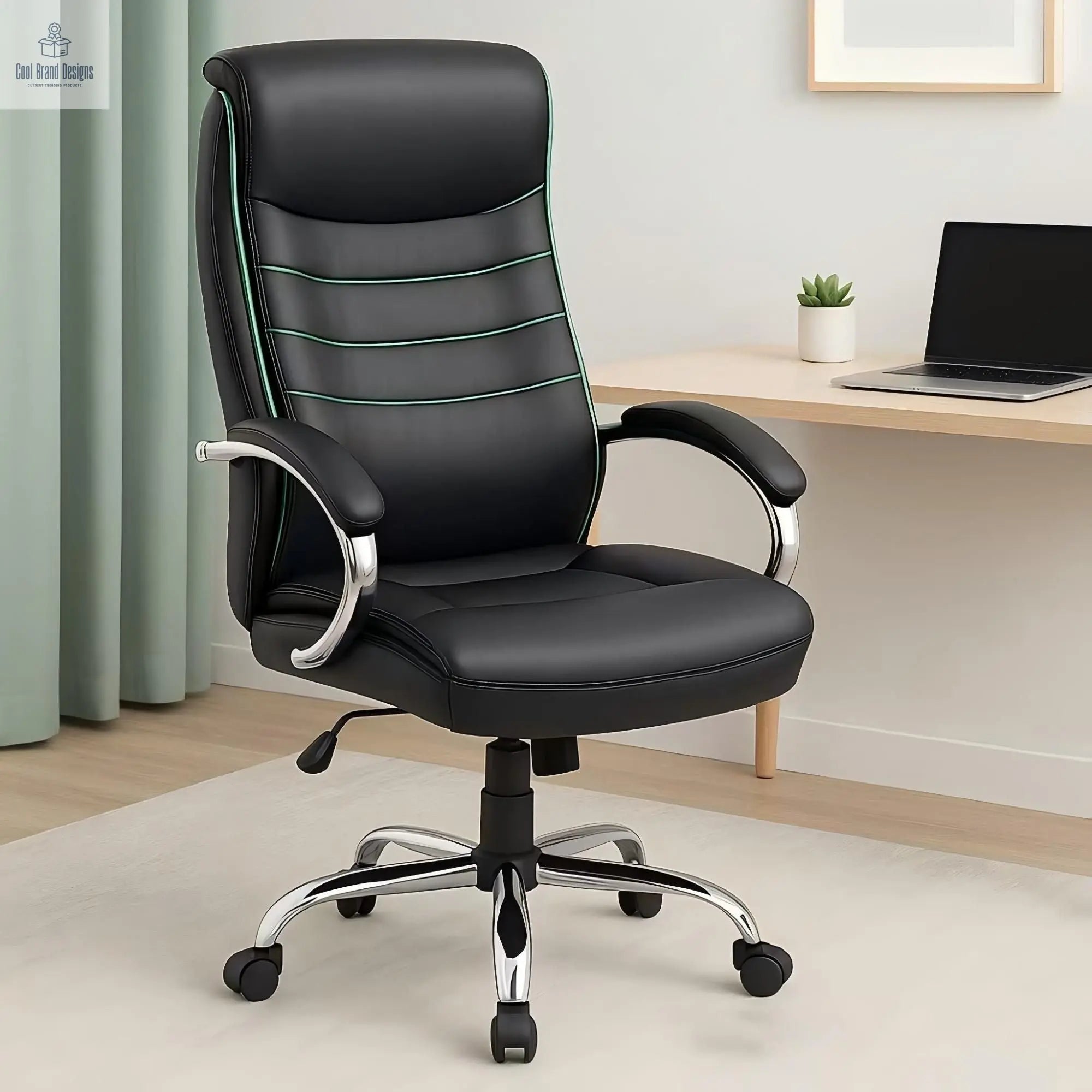 Ergonomic Upholstered Swivel Office Executive Chair with Extra Padding 9131HJ - Cool Brand Designs