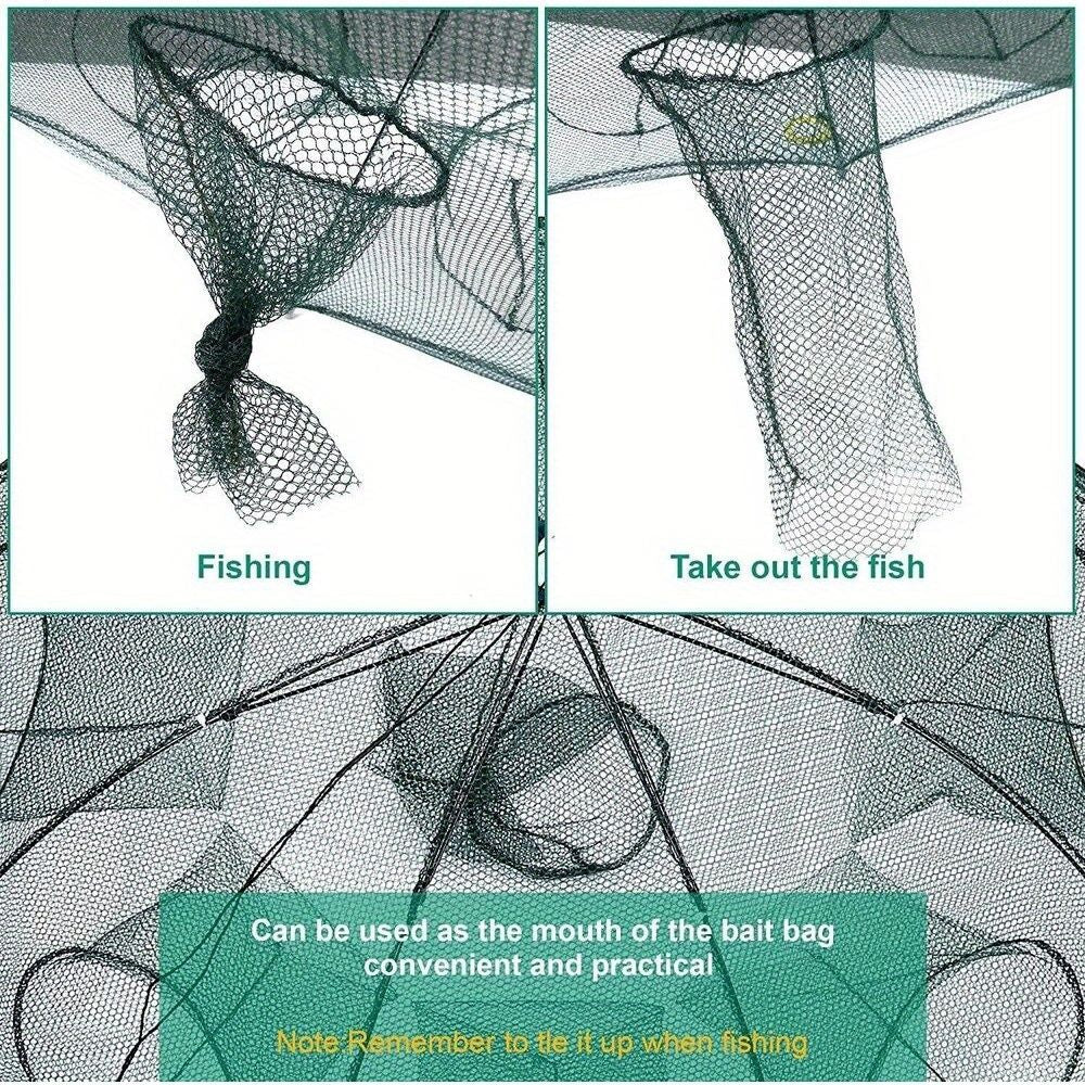 Fishing Bait Trap Crab Net Crawdad Shrimp Cast Dip Cage Fish Minnow Foldable - Cool Brand Designs
