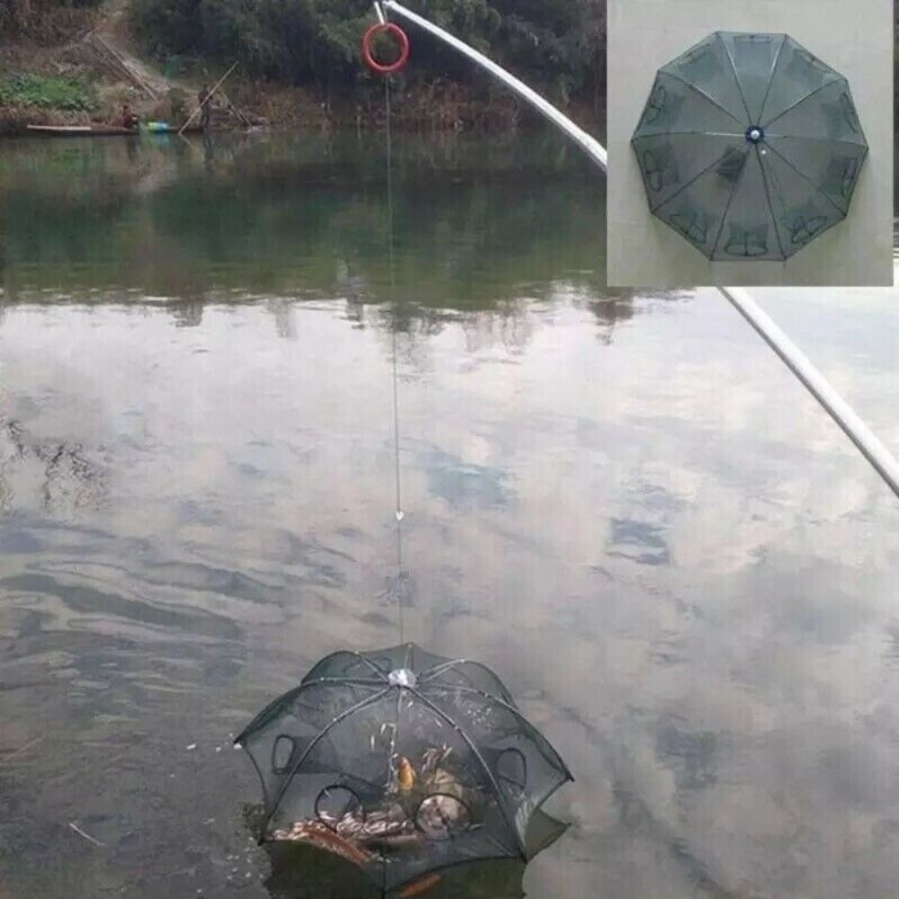 Fishing Bait Trap Crab Net Crawdad Shrimp Cast Dip Cage Fish Minnow Foldable - Cool Brand Designs