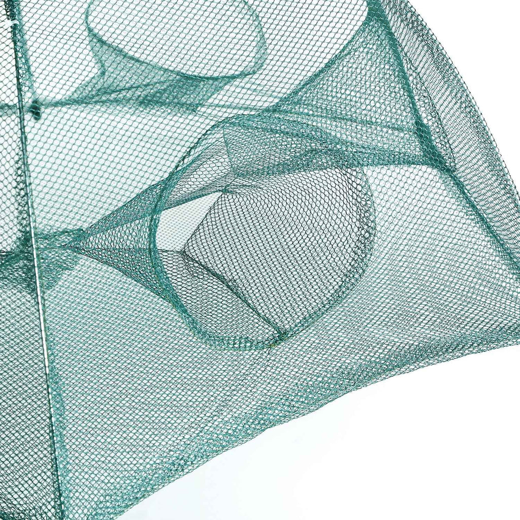 Fishing Trap Net Portable Folded Fishing Bait Trap Shrimp Minnow Crab Bait Net 6 Sides 6 Holes Crayfish Cast Mesh Trap Automatic - Cool Brand Designs