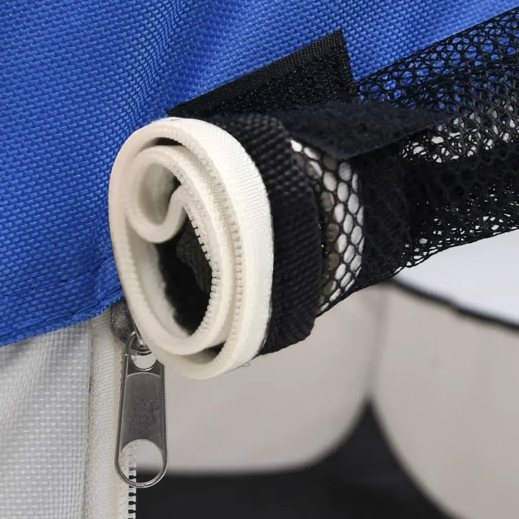 Foldable Dog Playpen with Carrying Bag Blue 43.3"x43.3"x22.8" - Cool Brand Designs