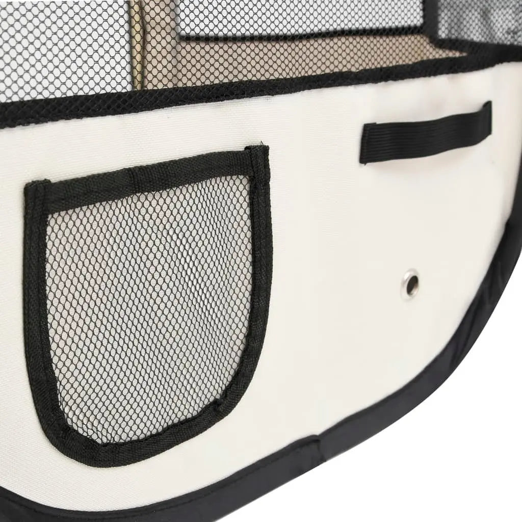Foldable Dog Playpen with Carrying Bag Blue 43.3"x43.3"x22.8" - Cool Brand Designs