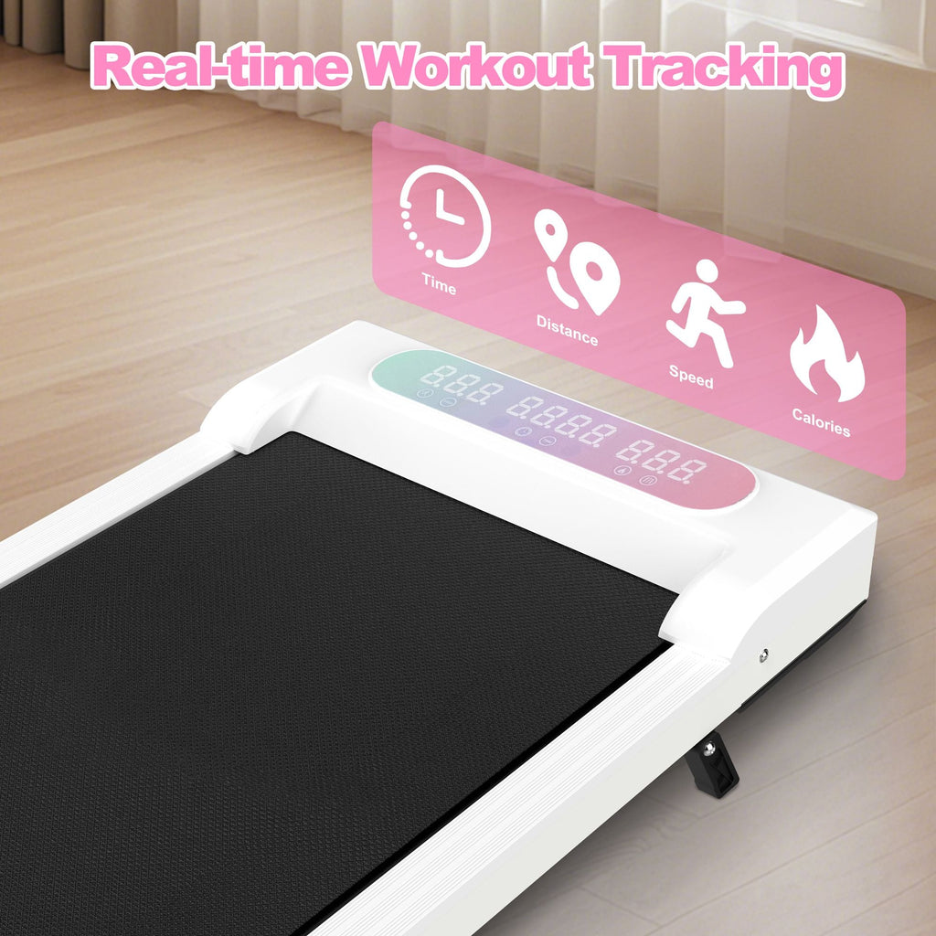Foldable Treadmill with Handle Bar & Incline, 2 in 1 Upgrade Portable Under Desk Walking Pad and Vibration Pad with Remote Control for Home Office Small Spaces - Cool Brand Designs