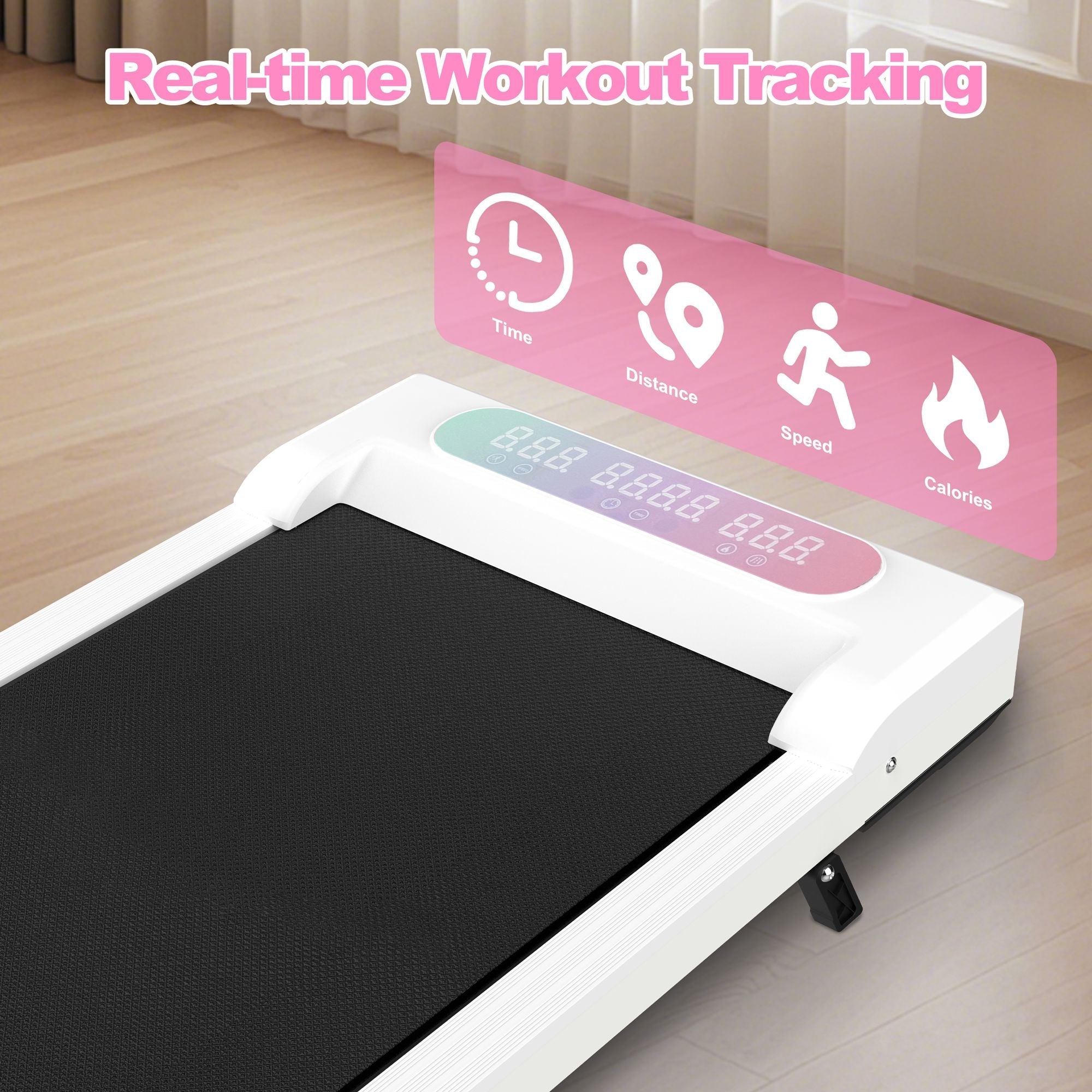 Foldable Treadmill with Handle Bar & Incline, 2 in 1 Upgrade Portable Under Desk Walking Pad and Vibration Pad with Remote Control for Home Office Small Spaces - Cool Brand Designs