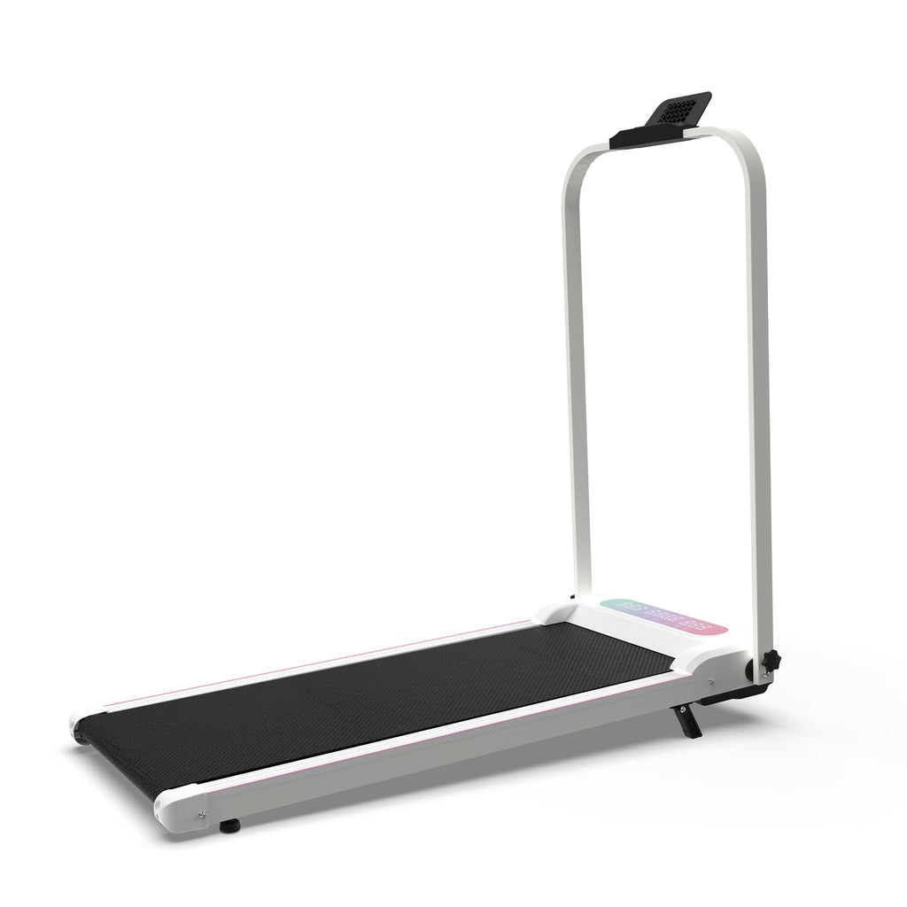 Foldable Treadmill with Handle Bar & Incline, 2 in 1 Upgrade Portable Under Desk Walking Pad and Vibration Pad with Remote Control for Home Office Small Spaces - Cool Brand Designs