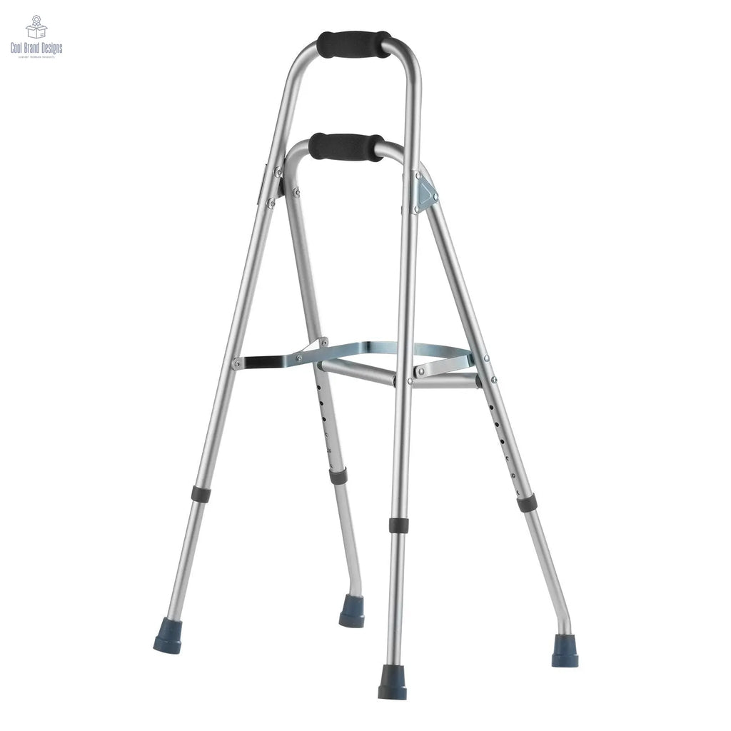 Folding One Arm Folding Walker for Seniors with 6 - Level Adjustable Height - Cool Brand Designs