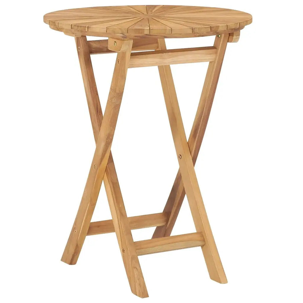 Folding Patio Table  23.6" Solid Teak Wood Cool Brand Designs