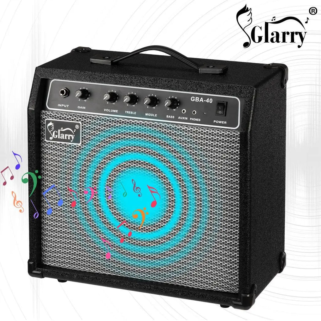 Glarry 40W GBA-40 Electric Bass Amplifier Black Cool Brand Designs