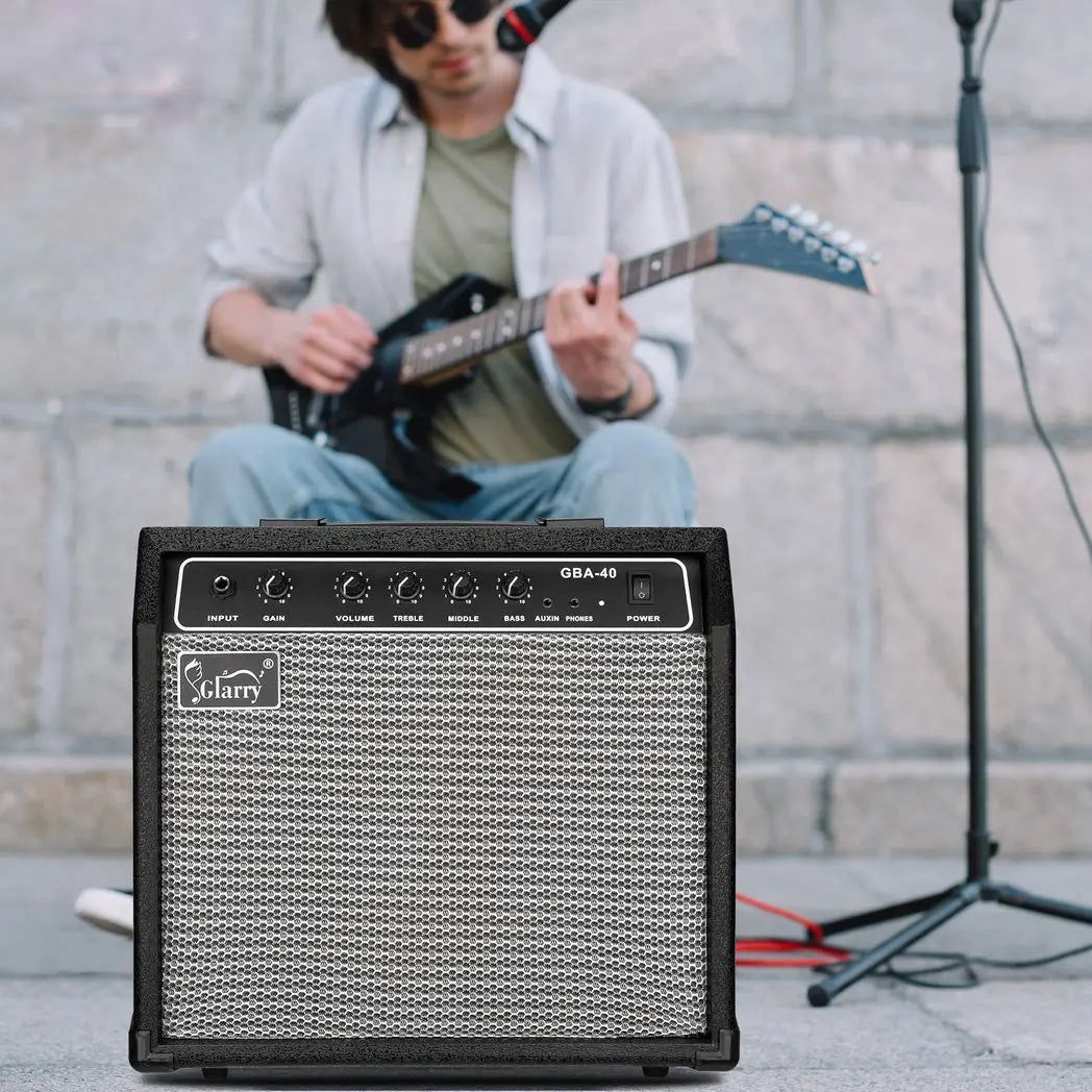 Glarry 40W GBA-40 Electric Bass Amplifier Black Cool Brand Designs