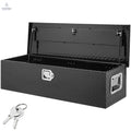 Heavy Duty Aluminum Truck Bed Tool Box, Diamond Plate Tool Box with Side Handle and Lock Keys, Storage Tool Box Chest Box Organizer for Pickup, Truck Bed, RV, Trailer, 39"x13"x10", Black VEVOR