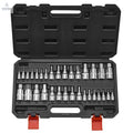 Hex Bit Socket Set, 32 - Piece, S2 Alloy Steel and Cr - V Steel, Standard SAE and Metric, 1/4 in, 3/8 in, and 1/2 in Drives, with Enhanced Storage Case, Allen Socket Set for Mechanics, Auto Repair - Cool Brand Designs