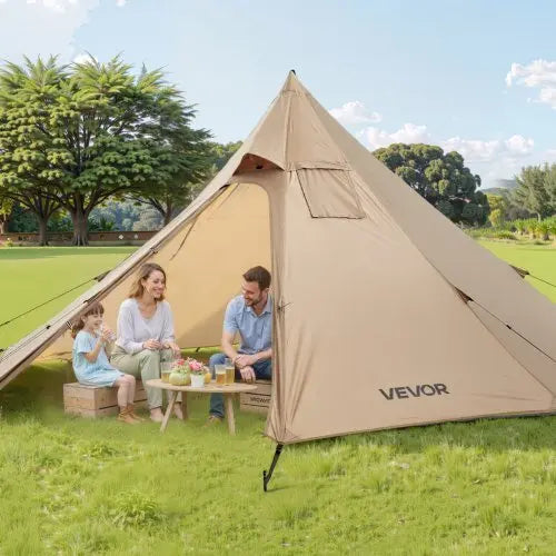 Hot Tent for 2 Persons, Portable Winter Tipi Tent with Stove Jack, Waterproof Camping Tents, Lightweight 4 Season Shelter Tents for Hiking Fishing Backpacking, S Size - Cool Brand Designs