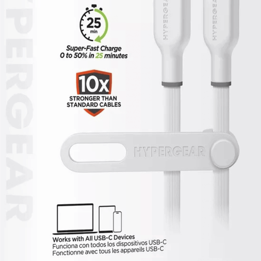HyperGear Flexi PRO USB-C to USB-C Cable 15ft - Cool Brand Designs