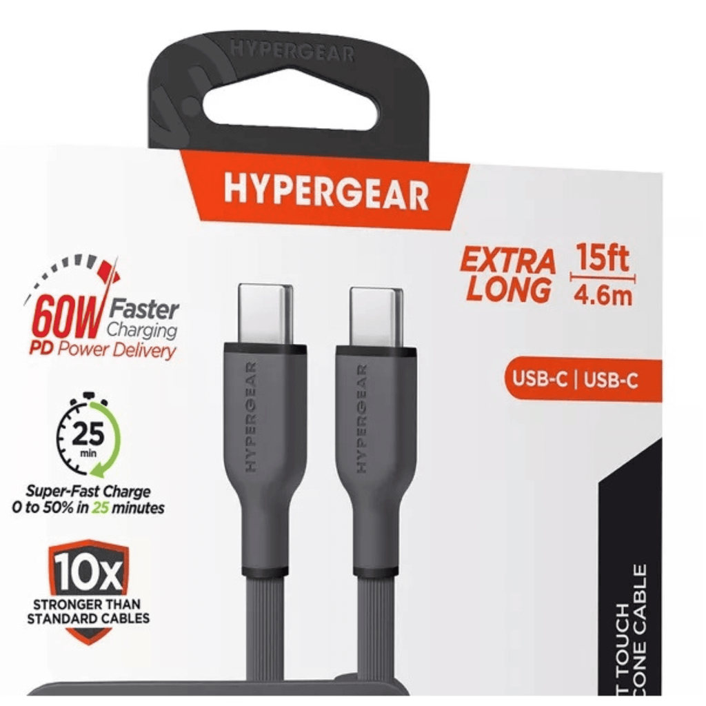 HyperGear Flexi PRO USB-C to USB-C Cable 15ft - Cool Brand Designs