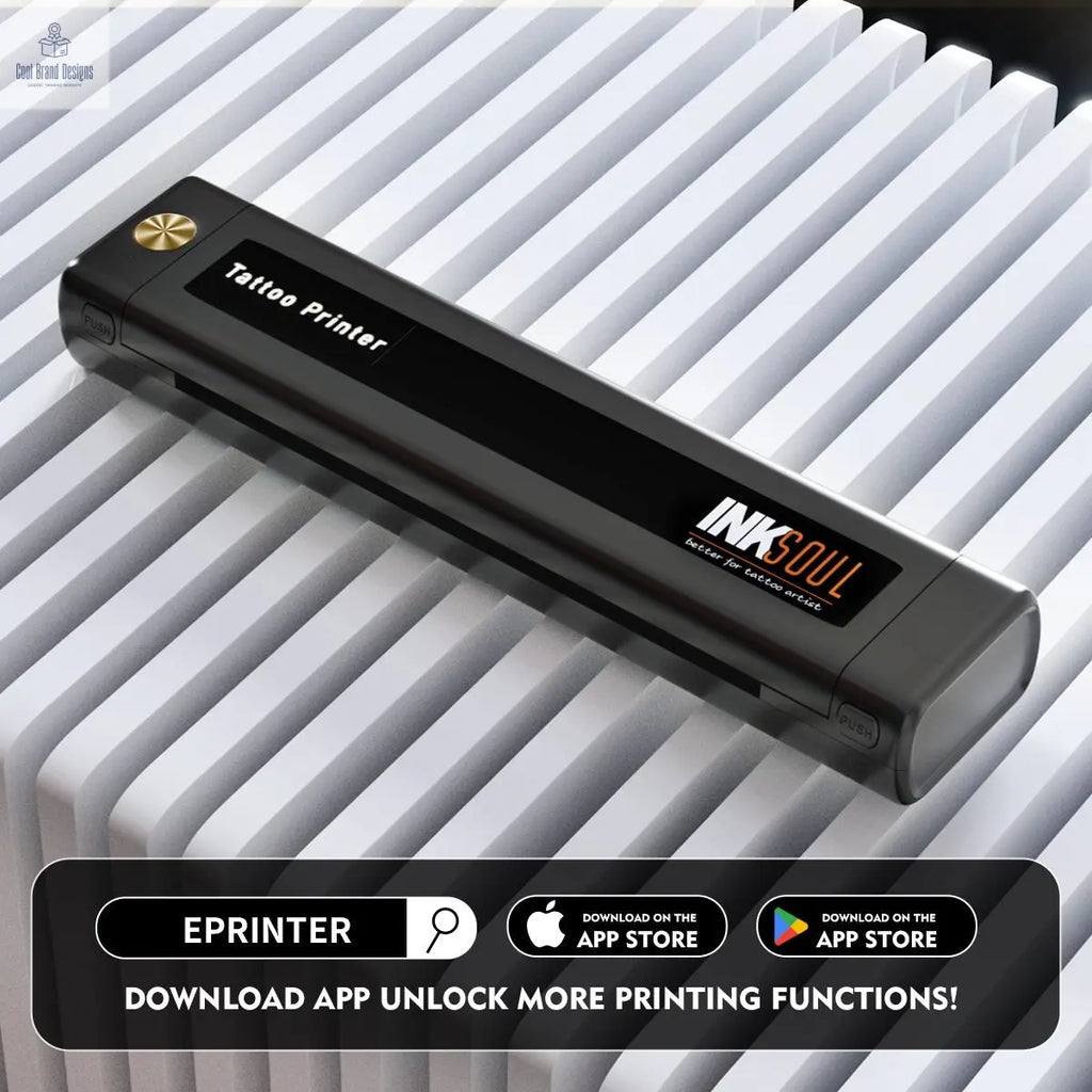 INKSOUL® T08FS Wireless Tattoo Transfer Stencil Printer - Can print shadows - Cool Brand Designs