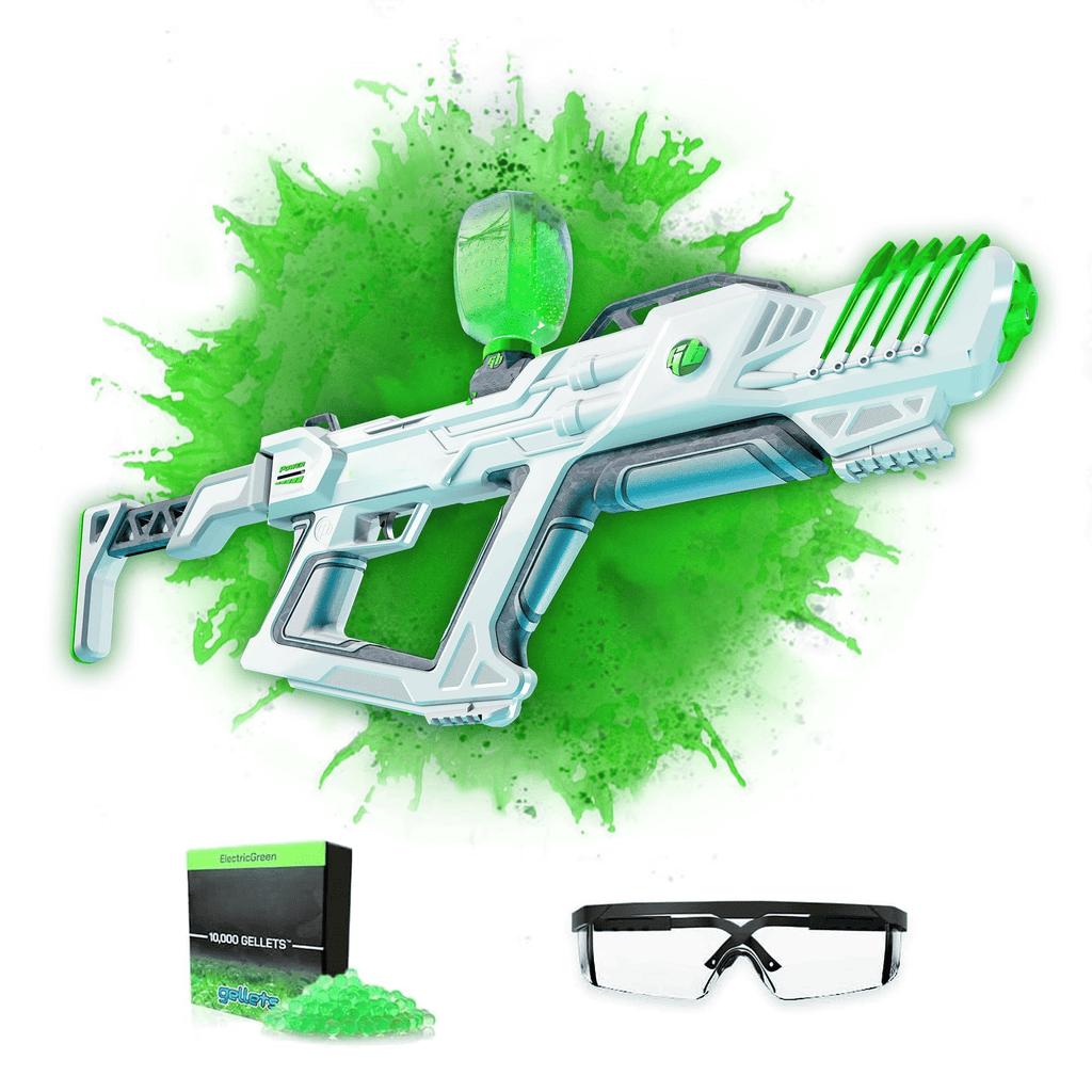 Kids Toy Gun with 10,000 Daytime and 5,000 Nighttime Gellets 170-250 FPS 150FT Range, Full-Auto, Triple Burst Modes for Ages 14+ - Cool Brand Designs