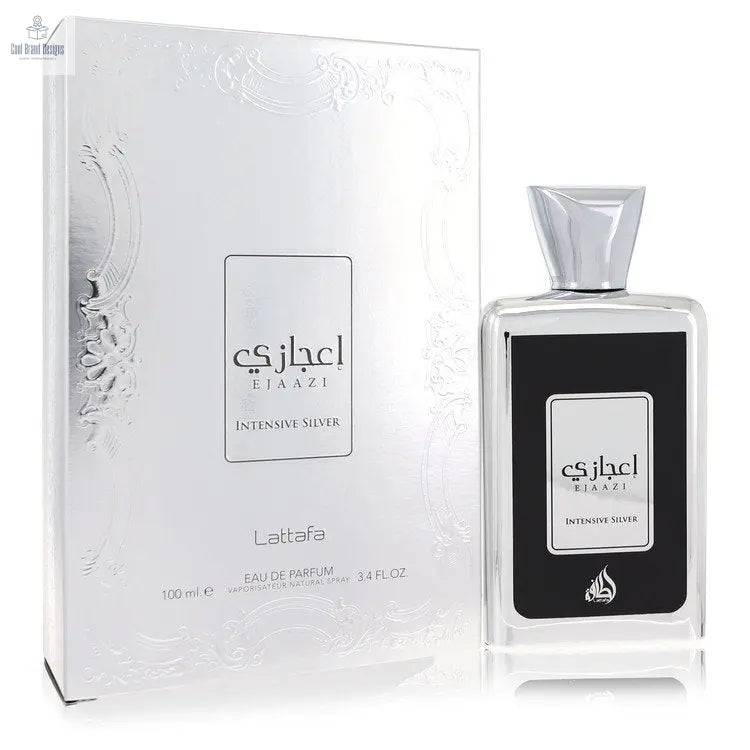 Lattafa Ejaazi Intensive Silver by Lattafa Eau De Parfum Spray (Unisex) 3.4 oz (Women) Lattafa