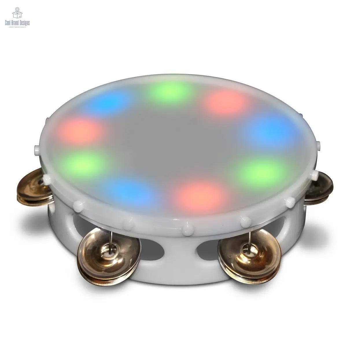 LED Multi Colored Round Tambourine - Cool Brand Designs