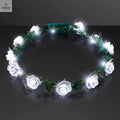 Light Up White Rose Flower Princess Halo Crown Headband - Cool Brand Designs