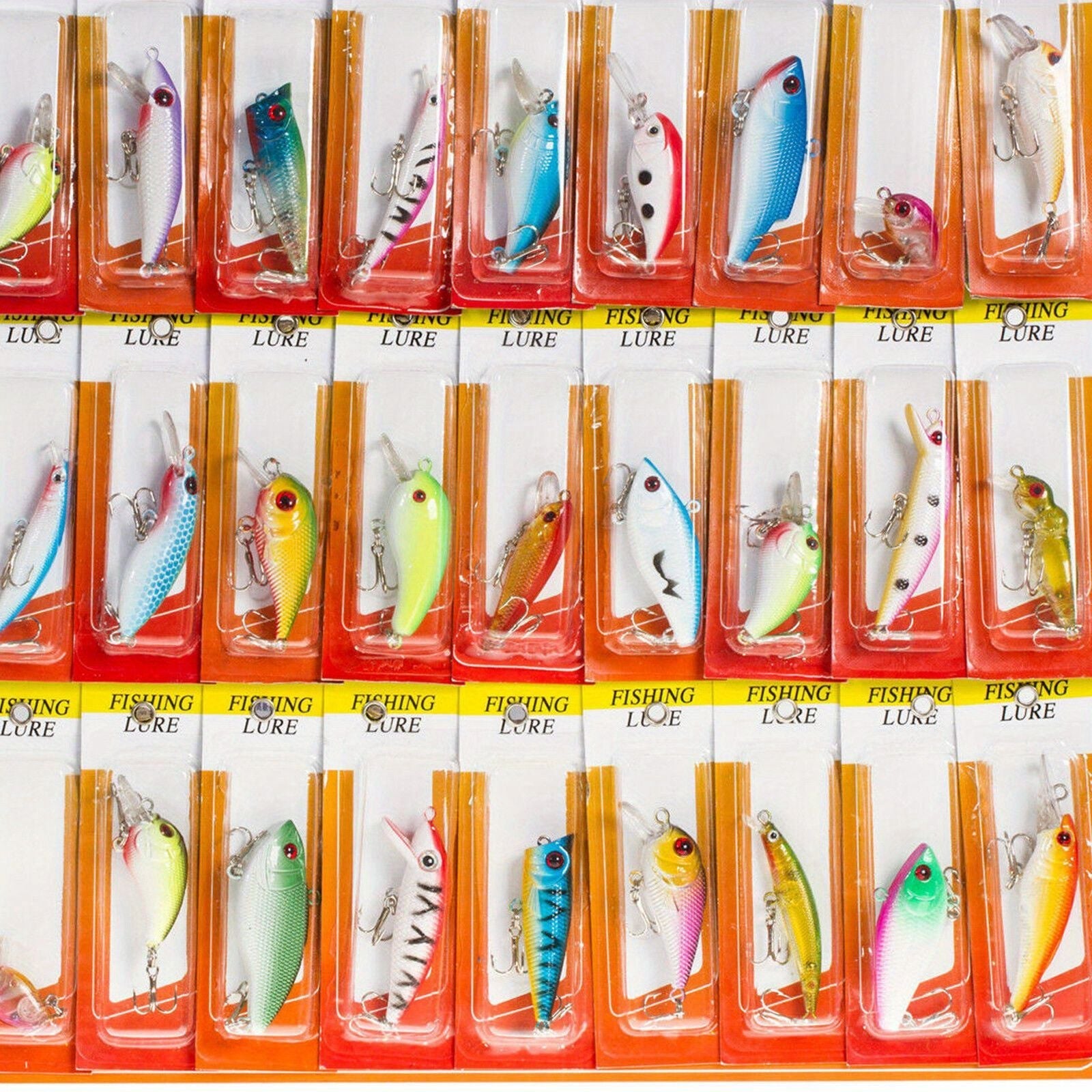 Lot 30 pcs Kinds of Fish Fishing Lures Crankbaits Hooks Minnow Baits Tackle - Cool Brand Designs