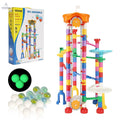Marble Run Set, 230 PCS with Motorized Elevator, with 15 Plastic Marbles, Marble Maze Building Block Brain Game, Educational Learning Race Track STEM Toys, for Kids, Boys, Girls Ages 3 + Years - Cool Brand Designs